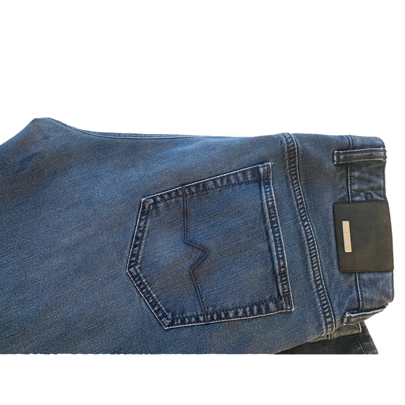 ALBERTO jeans PIPE AUTHENTIC DENIM WASHED MED BLUE W35 L36👖 - Picture 10 of 11